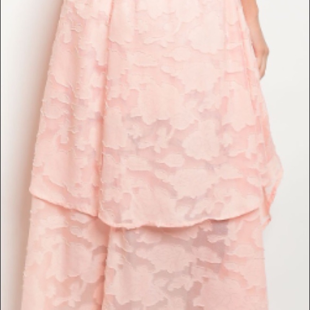 HPπ LAST ONE! Peach tier hi-low plunge neck dress - Picture 7 of 8